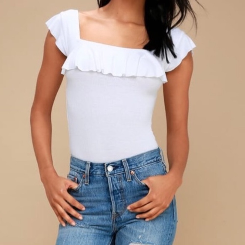 NWT Free People Last Call Ruffle Top Size Medium